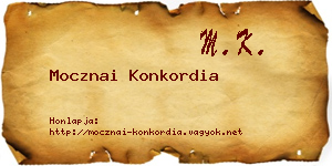 Mocznai Konkordia névjegykártya